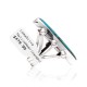 Natural Turquoise .925 Sterling Silver Certified Authentic Navajo Native American Handmade Ring 26235
