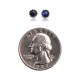 Delicate Blue Pearl Opal .925 Sterling Silver Certified Authentic Navajo Native American Handmade Stud Earrings 27104-141