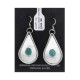 Drop Natural Turquoise .925 Sterling Silver Certified Authentic Navajo Native American Handmade Dangle Earrings 27269