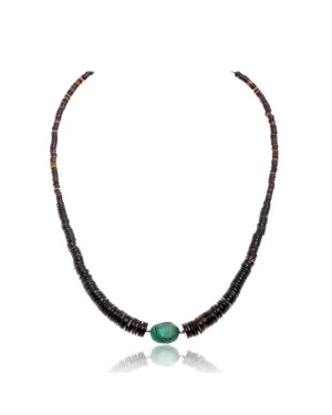 Graduated Heishi and Natural Turquoise .925 Sterling Silver Certified Authentic Navajo Native American Necklace 370856126416