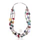 Natural Turquoise and Multicolor Stones .925 Sterling Silver Certified Authentic Navajo Native American 3 Strand Necklace 370979727327 Natural Turquoise and Multicolor Stones .925 Sterling Silver Certified Authentic Navajo Native American 3 Strand Necklace 370979727327