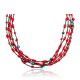 Natural Turquoise and Coral Certified Authentic Navajo .925 Sterling Silver Native American 5 Strand Necklace 370990894086 Natural Turquoise and Coral Certified Authentic Navajo .925 Sterling Silver Native American 5 Strand Necklace 370990894086