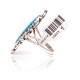 .925 Sterling Silver Certified Authentic Handmade Vintage Style Navajo Native American Natural Turquoise Ring  371018653626