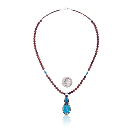.925 Sterling Silver Certified Authentic Handmade Navajo Native American Natural Turquoise Gold Stone Necklace and Pendant 390616858880 .925 Sterling Silver Certified Authentic Handmade Navajo Native American Natural Turquoise Gold Stone Necklace and Pendant 390616858880