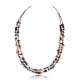 Multicolor Stones .925 Sterling Silver Certified Authentic Navajo Native American 2 Strand Necklace 390619935944