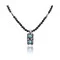 .925 Sterling Silver Certified Authentic Handmade Navajo Native American Natural Turquoise and Black Onyx Necklace & Pendant 390656330890