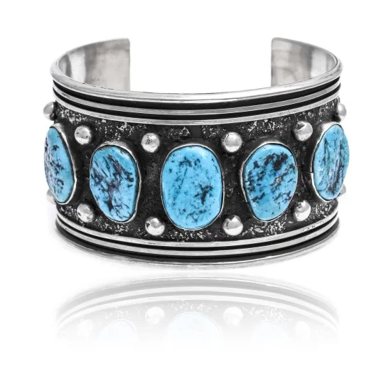 925 Silver Handmade  Turquoise bracelet Native American New 
