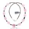 Pink Quartz Natural Turquoise Hematite .925 Sterling Silver Certified Authentic Navajo Native American Necklace 750192