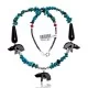 Bear Natural Turquoise and Coral .925 Sterling Silver Certified Authentic Navajo Native American Necklace 750226-5