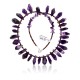 .925 Sterling Silver Certified Authentic Navajo Native American Amethyst Necklace 750240-1