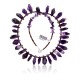 .925 Sterling Silver Certified Authentic Navajo Native American Amethyst Necklace 750240-1