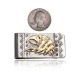 Eagle 12kt Gold Filled and .925 Sterling Silver Certified Authentic Handmade Navajo Native American Money Clip 11241-2