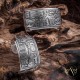 Navajo Traditional Homestead and Storyteller .925 Sterling Silver Certified Authentic Handmade Collectable Navajo Native American Cuff Bracelet 1252