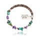 Certified Authentic Navajo Native American Natural Turquoise and Amethyst Adjustable Wrap Bracelet 12744 All Products NB12744 12744 (by LomaSiiva)