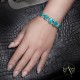 .925 Sterling Silver Certified Authentic Handmade Navajo Native American Natural Turquoise Cuff Bracelet 12766-1