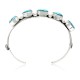 .925 Sterling Silver Certified Authentic Handmade Navajo Native American Natural Turquoise Cuff Bracelet 12766-1