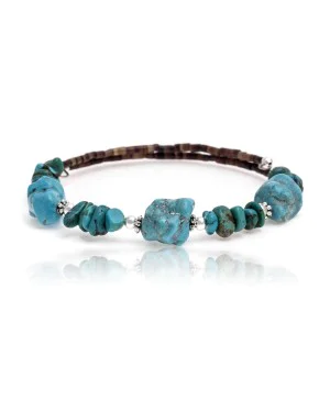 Natural Turquoise Certified Authentic Navajo Native American Adjustable Wrap Bracelet 12867 Natural Turquoise Certified Authentic Navajo Native American Adjustable Wrap Bracelet 12867