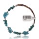 Natural Turquoise Certified Authentic Navajo Native American Adjustable Wrap Bracelet 12867