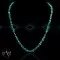 .925 Sterling Silver Certified Authentic Navajo Native American Natural Turquoise and Hematite Necklace  16072