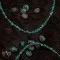.925 Sterling Silver Certified Authentic Navajo Native American Natural Turquoise and Hematite Necklace  16072