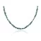 .925 Sterling Silver Certified Authentic Navajo Native American Natural Turquoise and Hematite Necklace  16072