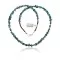 .925 Sterling Silver Certified Authentic Navajo Native American Natural Turquoise and Hematite Necklace  16072