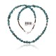 .925 Sterling Silver Certified Authentic Navajo Native American Natural Turquoise and Hematite Necklace  16072