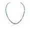 .925 Sterling Silver Certified Authentic Navajo Native American Natural Turquoise and Hematite Necklace  16072