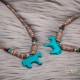 Horse .925 Sterling Silver Certified Authentic Carved Fetish Navajo Native American Natural Turquoise Graduated Melon Shell Coral Necklace 17058