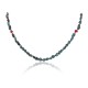 .925 Sterling Silver Certified Authentic Delicate Navajo Native American Natural Turquoise Coral Necklace Chain 371198377680