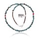 .925 Sterling Silver Certified Authentic Delicate Navajo Native American Natural Turquoise Coral Necklace Chain 371198377680