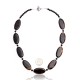 Natural Black Onyx and Nickel Certified Authentic Navajo Native American Necklace 790107