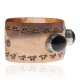 Horse Natural Black Onyx Pure Copper Certified Authentic Navajo Native American Handmade Cuff Bracelet 13157