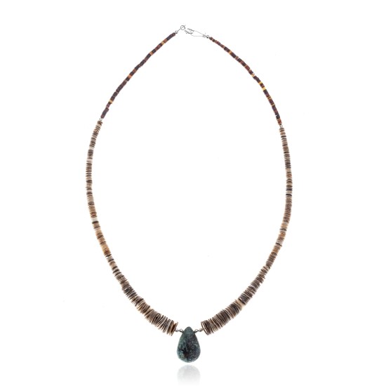 Natural Turquoise Graduated Spiny .925 Sterling Silver Certified Authentic Navajo Native American Necklace 390982395404 Natural Turquoise Graduated Spiny .925 Sterling Silver Certified Authentic Navajo Native American Necklace 390982395404