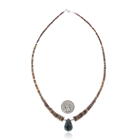 Natural Turquoise Graduated Spiny .925 Sterling Silver Certified Authentic Navajo Native American Necklace 390982395404 Natural Turquoise Graduated Spiny .925 Sterling Silver Certified Authentic Navajo Native American Necklace 390982395404