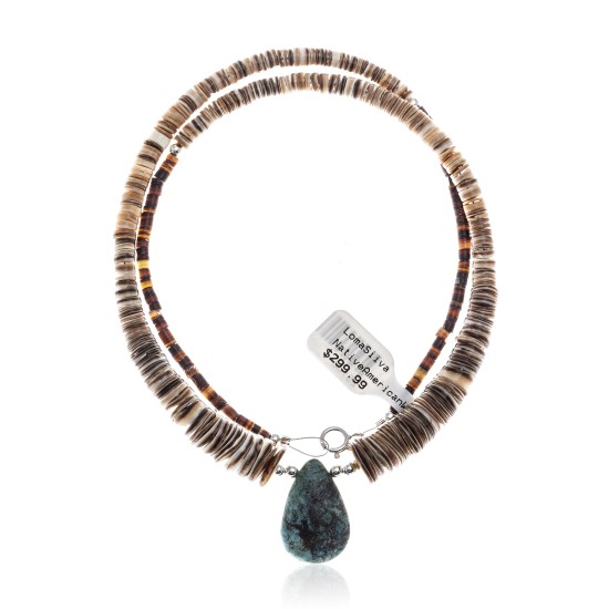 Natural Turquoise Graduated Spiny .925 Sterling Silver Certified Authentic Navajo Native American Necklace 390982395404 Natural Turquoise Graduated Spiny .925 Sterling Silver Certified Authentic Navajo Native American Necklace 390982395404