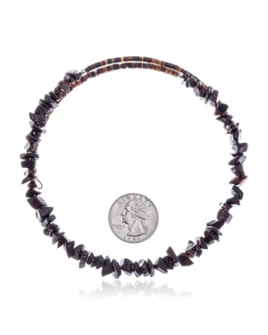 Red Tigers Eye Certified Authentic Navajo Native American Adjustable Choker Wrap Necklace 25571 Red Tigers Eye Certified Authentic Navajo Native American Adjustable Choker Wrap Necklace 25571