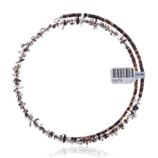 Smoky Quartz Certified Authentic Navajo Native American Adjustable Choker Wrap Necklace 25576 Smoky Quartz Certified Authentic Navajo Native American Adjustable Choker Wrap Necklace 25576
