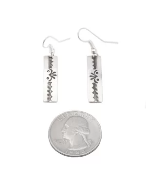 Flower.925 Sterling Silver Certified Authentic Handmade Navajo Native American Earrings 27259-3 Flower.925 Sterling Silver Certified Authentic Handmade Navajo Native American Earrings 27259-3