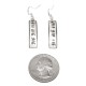 Lettering .925 Sterling Silver Certified Authentic Handmade Navajo Native American Earrings 27259-4