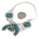 Petit Point Handmade Certified Authentic Zuni .925 Sterling Silver Natural Turquoise Native American Necklace 27203
