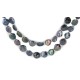 2 Strand Certified Authentic Navajo Natural Abalone and Black Onyx Native American Necklace 17050-10