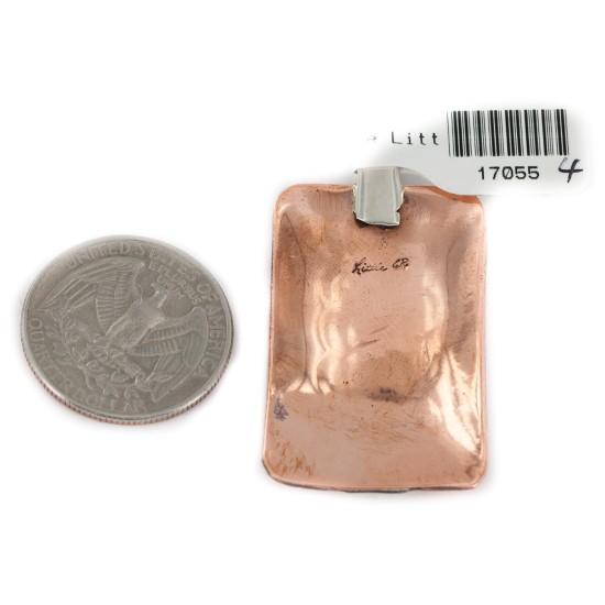 Navajo Bear Paw .925 Sterling Silver Handmade Certified Authentic Pure Copper Native American Pendant 17055-4 Navajo Bear Paw .925 Sterling Silver Handmade Certified Authentic Pure Copper Native American Pendant 17055-4