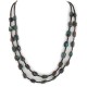 2 Strand Certified Authentic Navajo .925 Sterling Silver Natural Turquoise Native American Necklace 15585-39