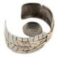 Certified Authentic Handmade Navajo Pure Nickel and Brass Native American Bracelet 12985