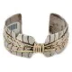 Certified Authentic Handmade Navajo Pure Nickel and Brass Native American Bracelet 12985