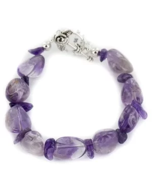 Certified Authentic Navajo Natural Amethyst Native American Link Bracelet 12983 Certified Authentic Navajo Natural Amethyst Native American Link Bracelet 12983