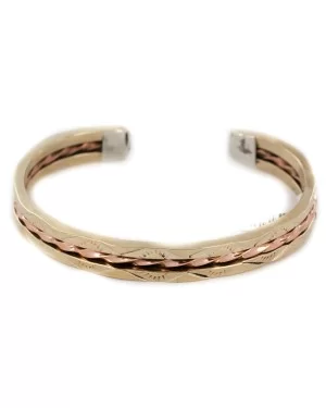 Handmade Certified Authentic Bear Paw Navajo Pure Brass and Copper Native American Bracelet 12987-2 Handmade Certified Authentic Bear Paw Navajo Pure Brass and Copper Native American Bracelet 12987-2