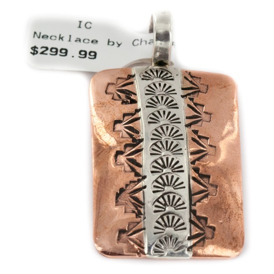 Navajo .925 Sterling Silver Sun Handmade Certified Authentic Pure Copper Native American Pendant 17055-2 Navajo .925 Sterling Silver Sun Handmade Certified Authentic Pure Copper Native American Pendant 17055-2
