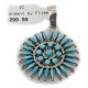 Petit Point Handmade Certified Authentic Zuni .925 Sterling Silver Natural Turquoise Native American Pendant 27202